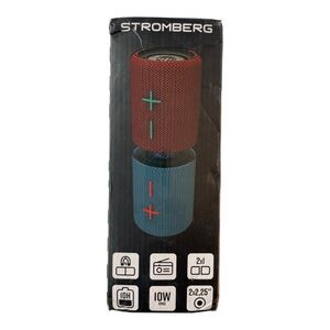 Stromberg Twin 2-in-1 Mini Speaker Blue & Red 10W 10 Hour Battery Bluetooth Open